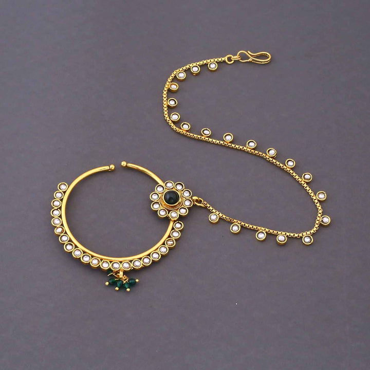 Emerald Kshirja  Kundan Bridal Jewellery Set