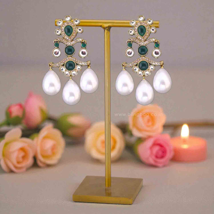 Emerald Kumud Danglers