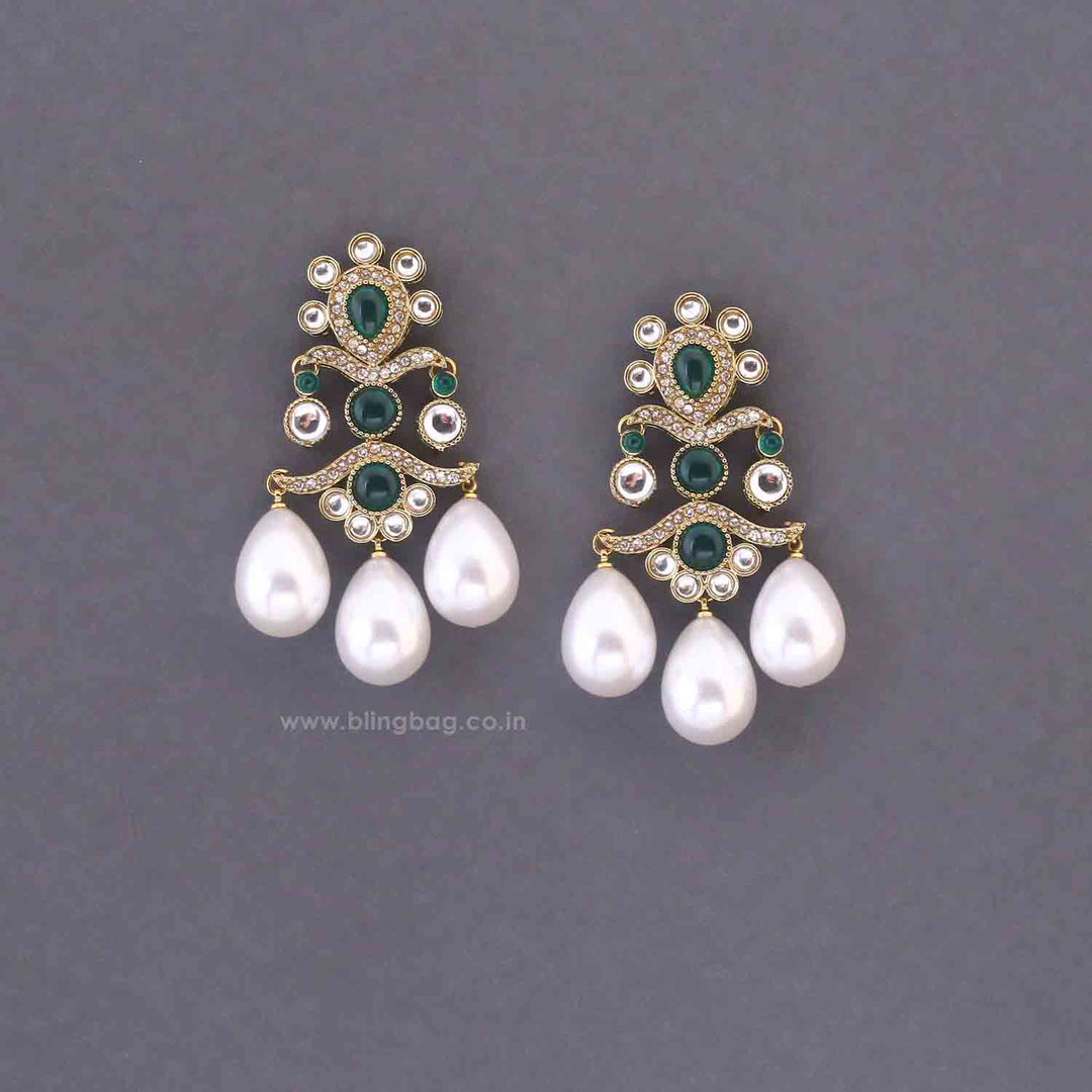 Emerald Kumud Danglers