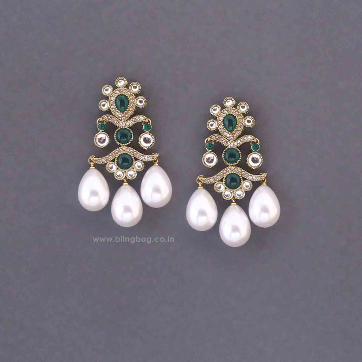 Emerald Kumud Danglers
