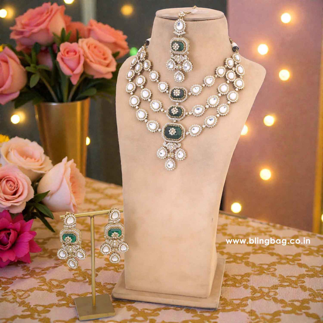 Emerald Labdhi Bridal Jewellery Set
