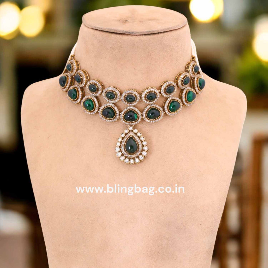 Emerald Larsan Victorian Jewellery Set