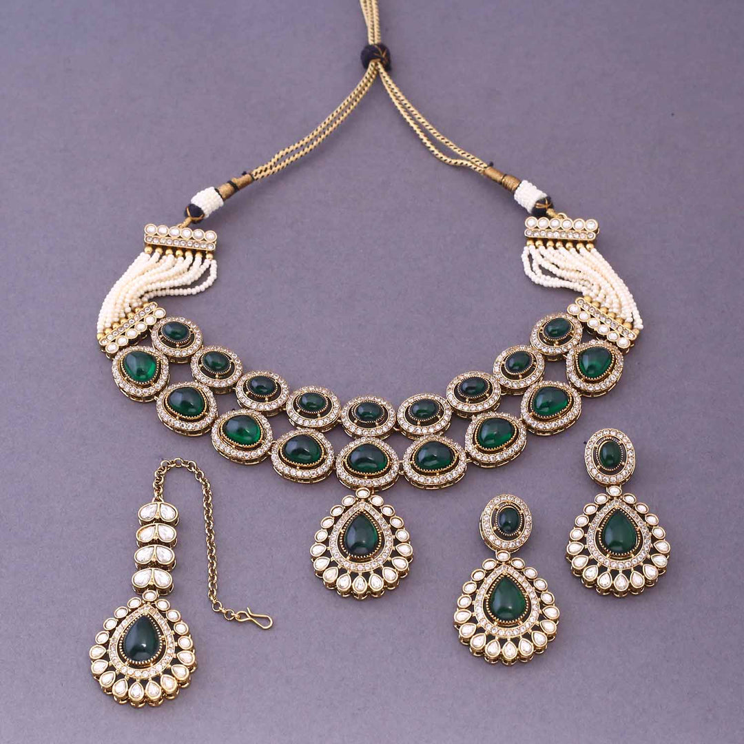 Emerald Larsan Victorian Jewellery Set