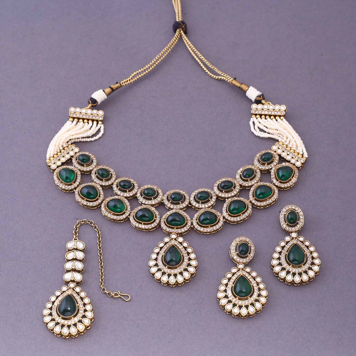 Emerald Larsan Victorian Jewellery Set