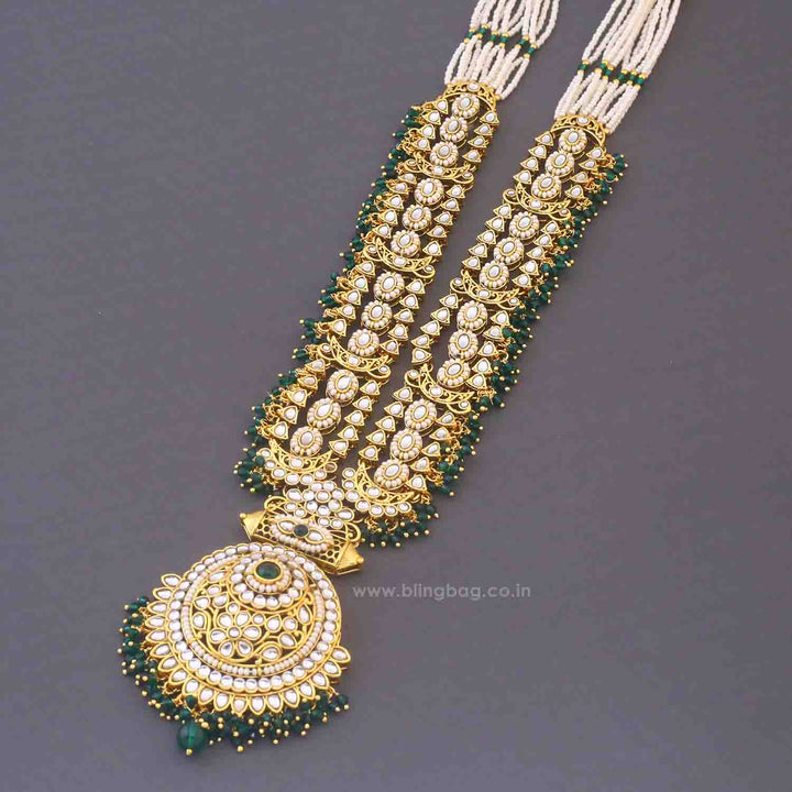 Emerald Lavika Kundan Bridal Jewellery Set