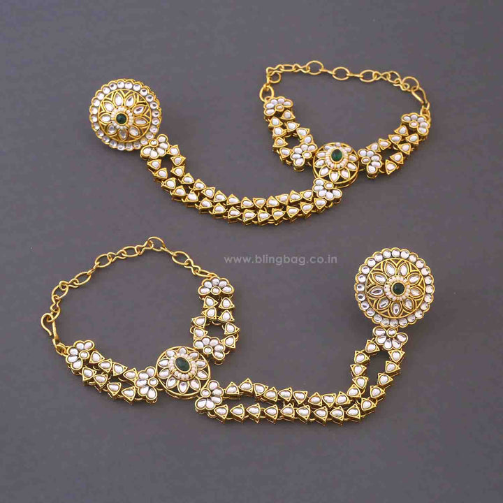 Emerald Lavika Kundan Bridal Jewellery Set