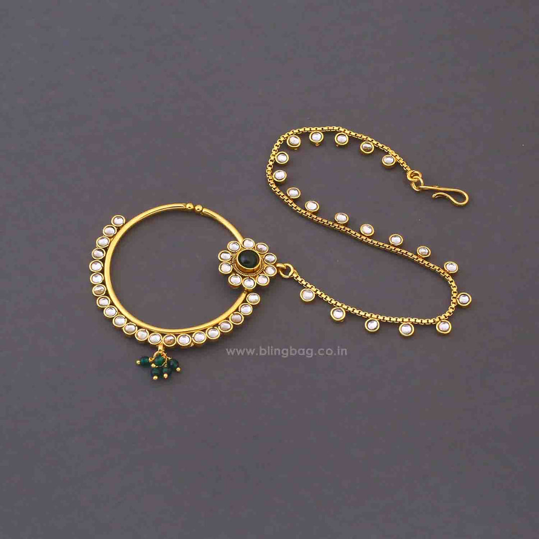 Emerald Lavika Kundan Bridal Jewellery Set