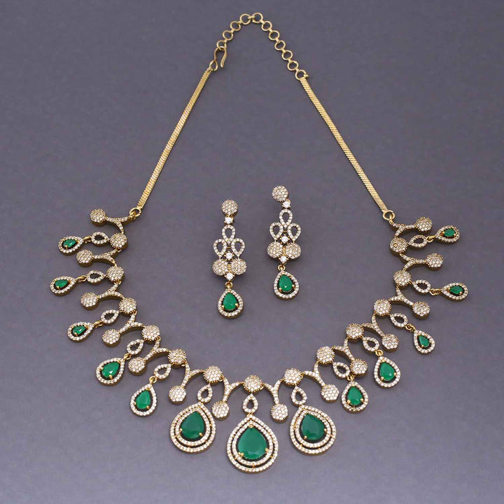 Emerald Lavya Victorian Jewellery Set - New Arrival