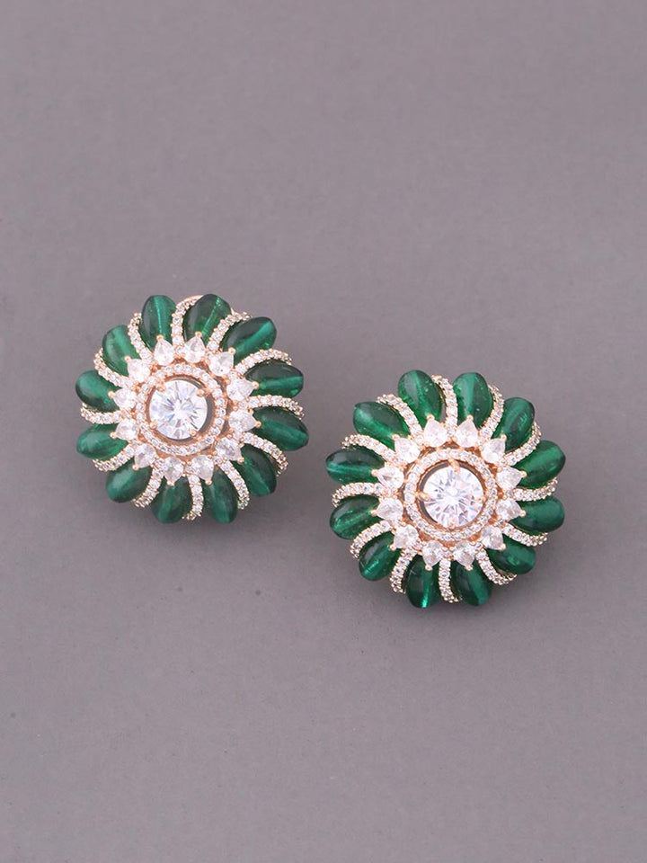 Emerald Lesley Zirconia Studs