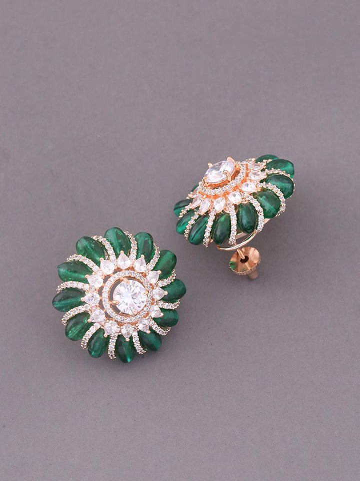 Emerald Lesley Zirconia Studs