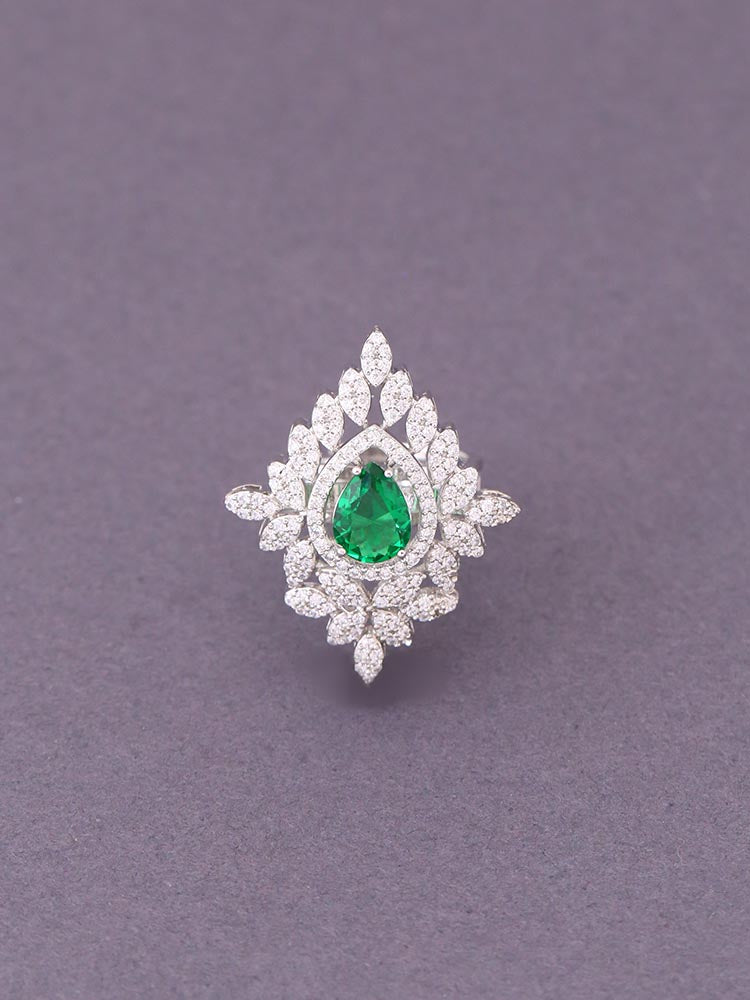 Emerald Lida Adjustable Ring