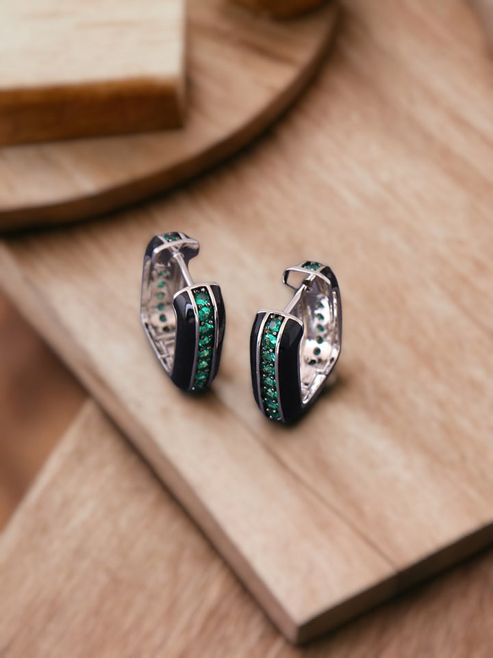 Emerald Logan Zirconia Studs