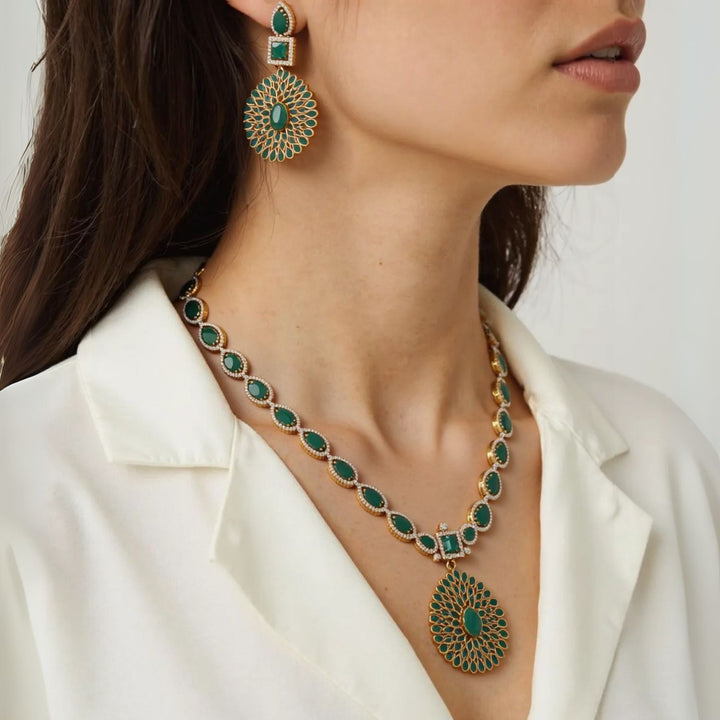 Emerald Lumana Victorian Jewellery Set - New Arrival