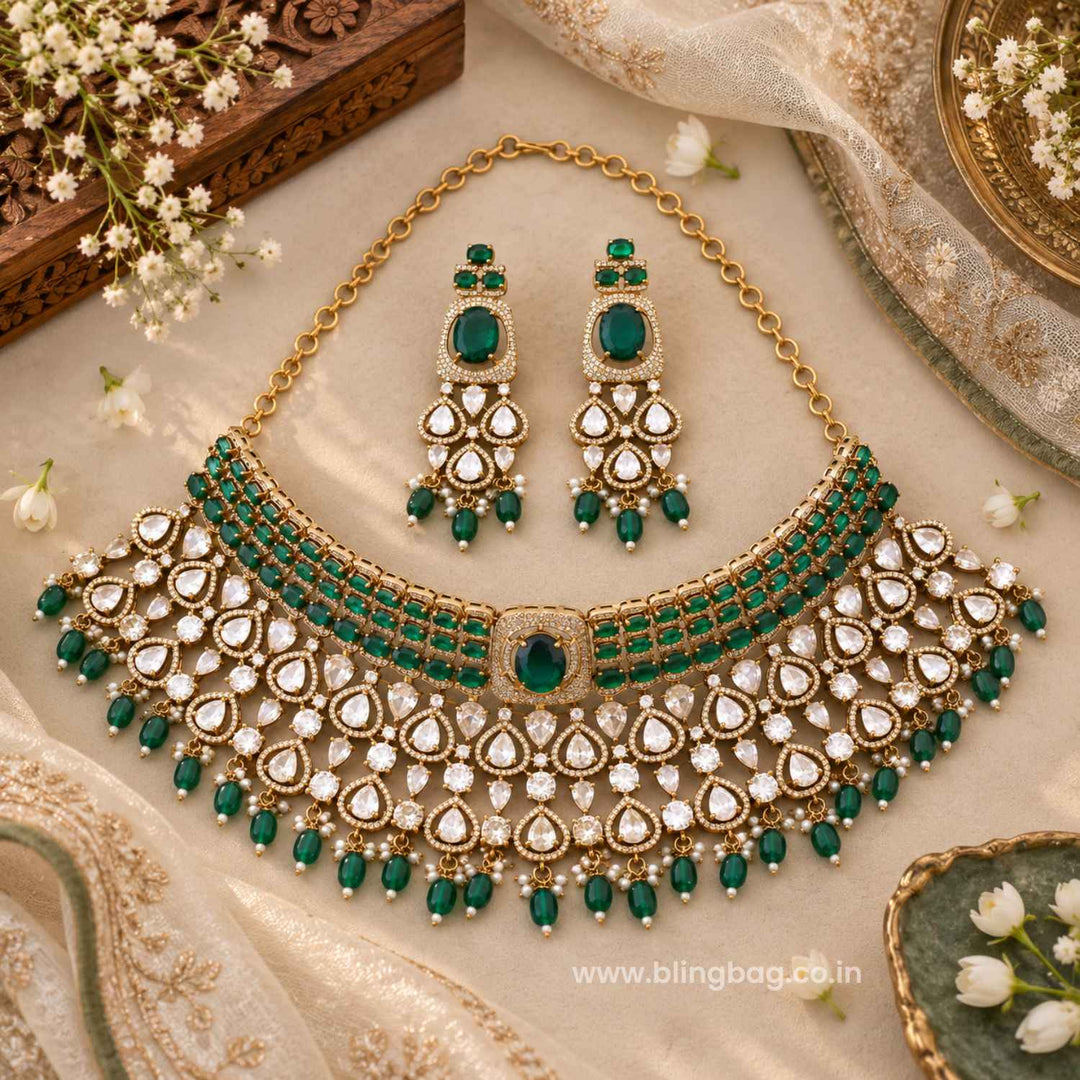 Emerald Lumina Victorian Jewellery Set - New Arrival