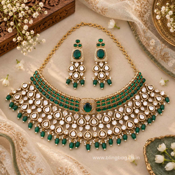 Emerald Lumina Victorian Jewellery Set - New Arrival