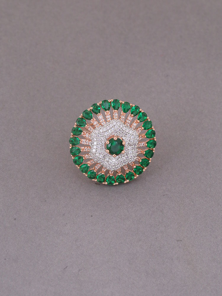 Emerald Magdalini Adjustable Ring