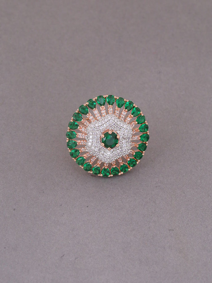 Emerald Magdalini Adjustable Ring