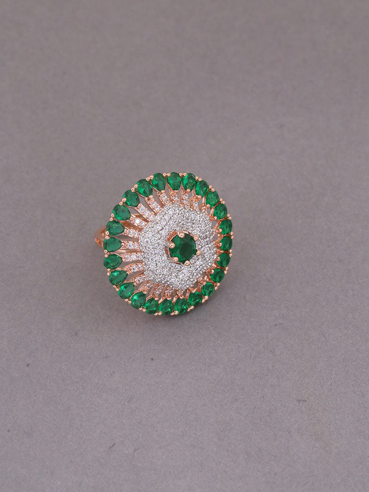 Emerald Magdalini Adjustable Ring
