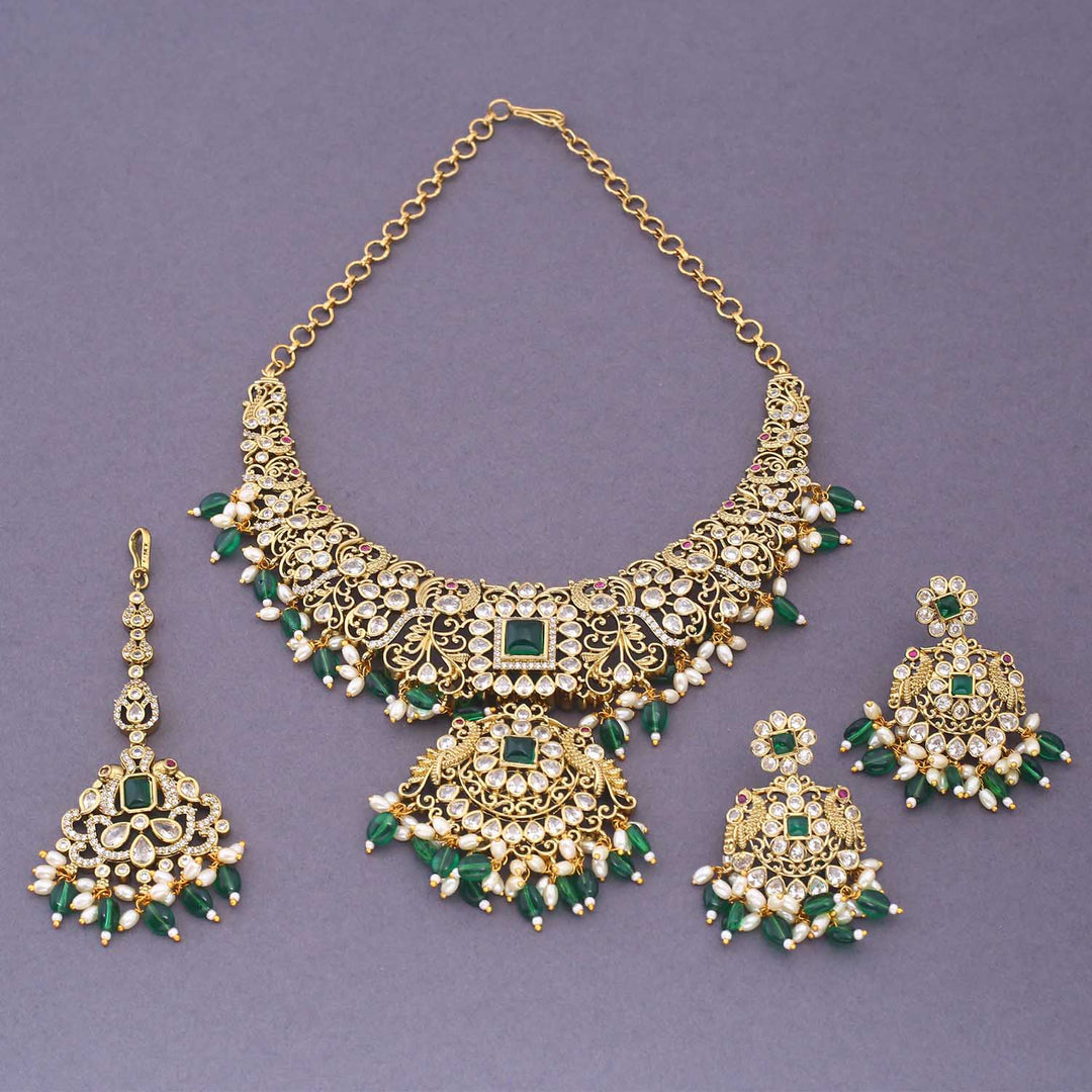 Emerald Magina Bridal Victorian Jewellery Set - New Arrival