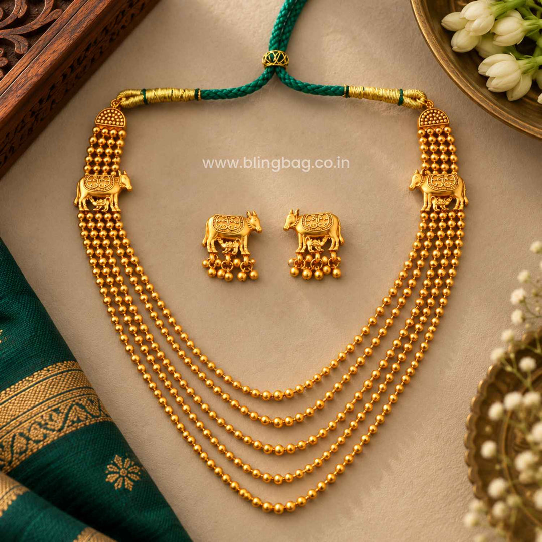 Emerald Mahati Antique Jewellery Set- New Arrival