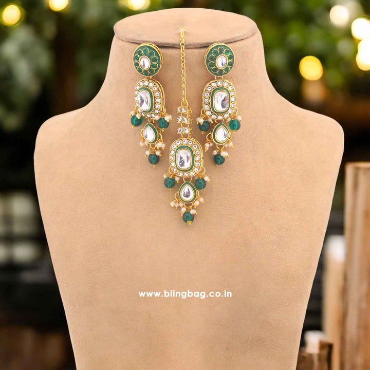 Emerald Malyavanti Kundan Jewellery Set