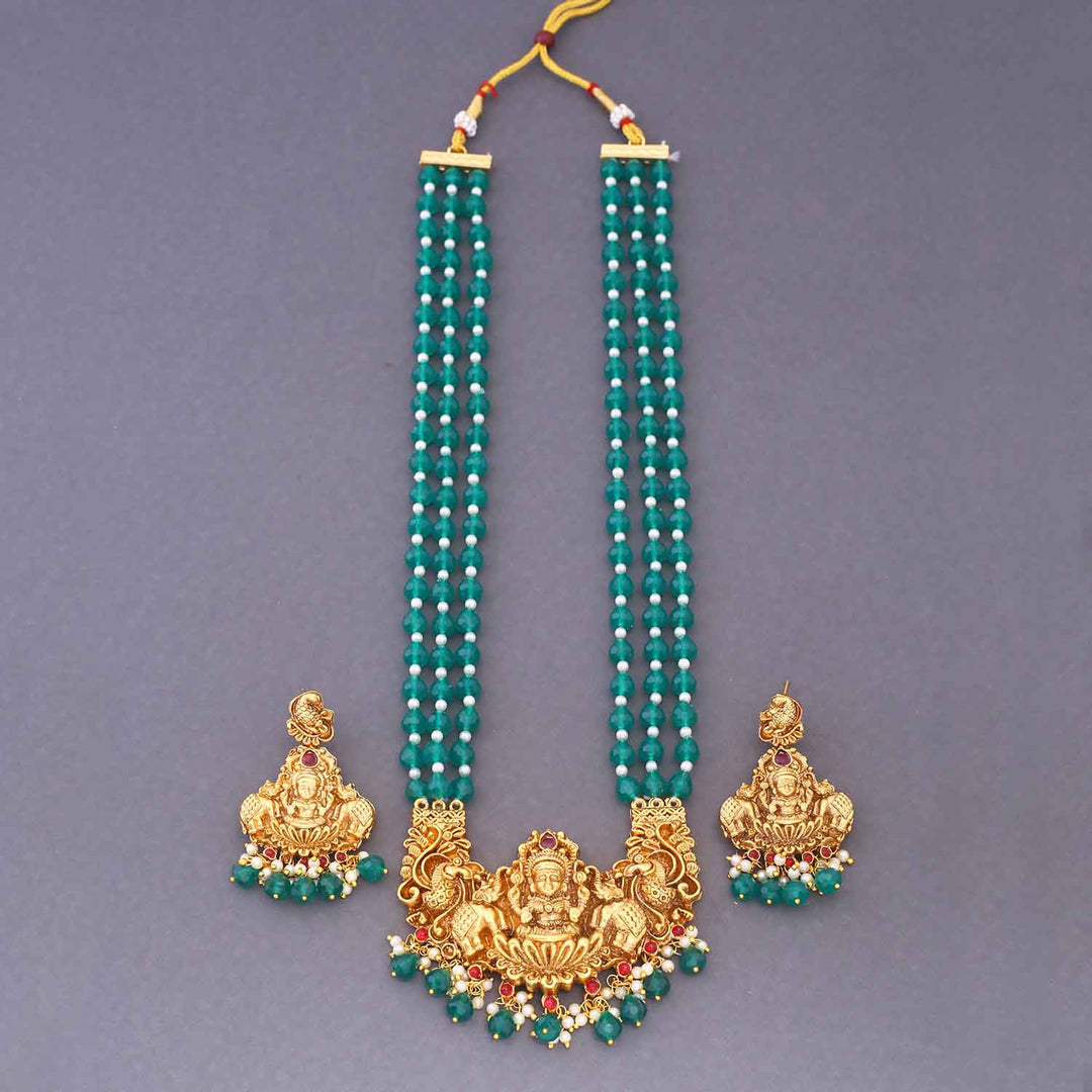 Emerald Mandira Temple Jewellery Set - New Arrival