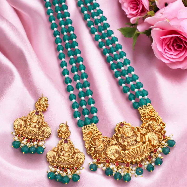 Emerald Mandira Temple Jewellery Set - New Arrival