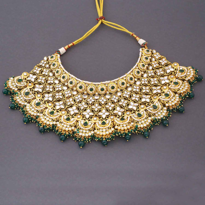 Emerald Manmayi  Kundan Bridal Jewellery Set