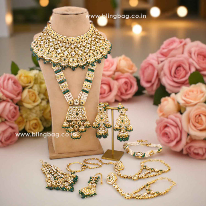 Emerald Manmayi  Kundan Bridal Jewellery Set