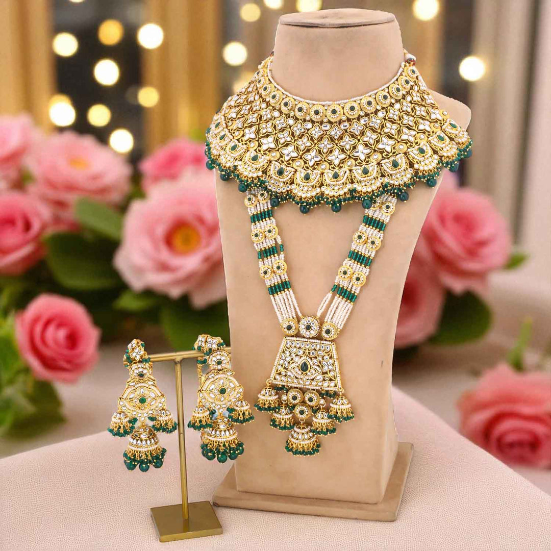 Emerald Manmayi  Kundan Bridal Jewellery Set