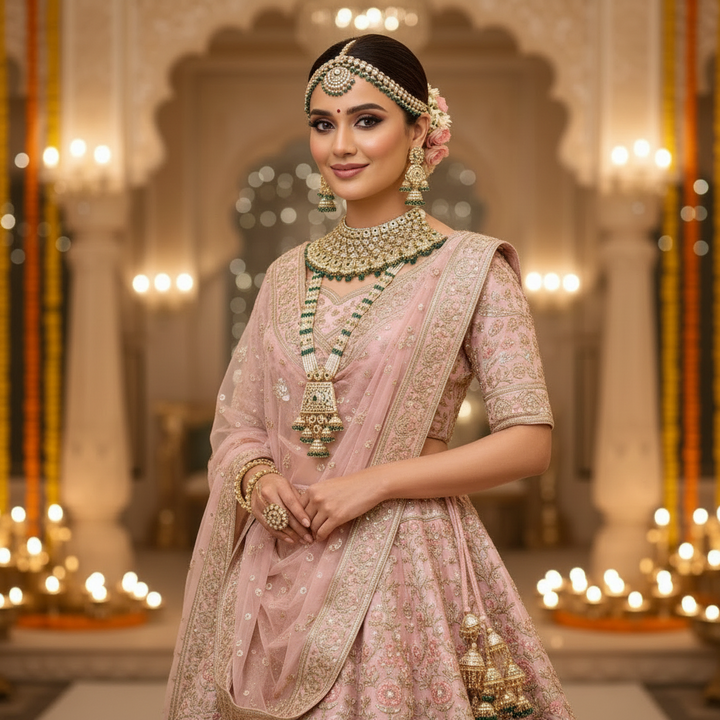 Emerald Manmayi  Kundan Bridal Jewellery Set