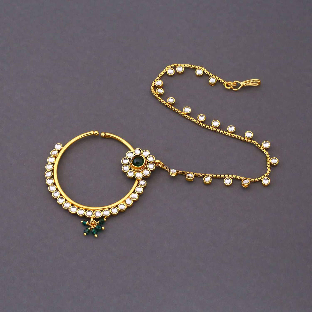 Emerald Manmayi  Kundan Bridal Jewellery Set