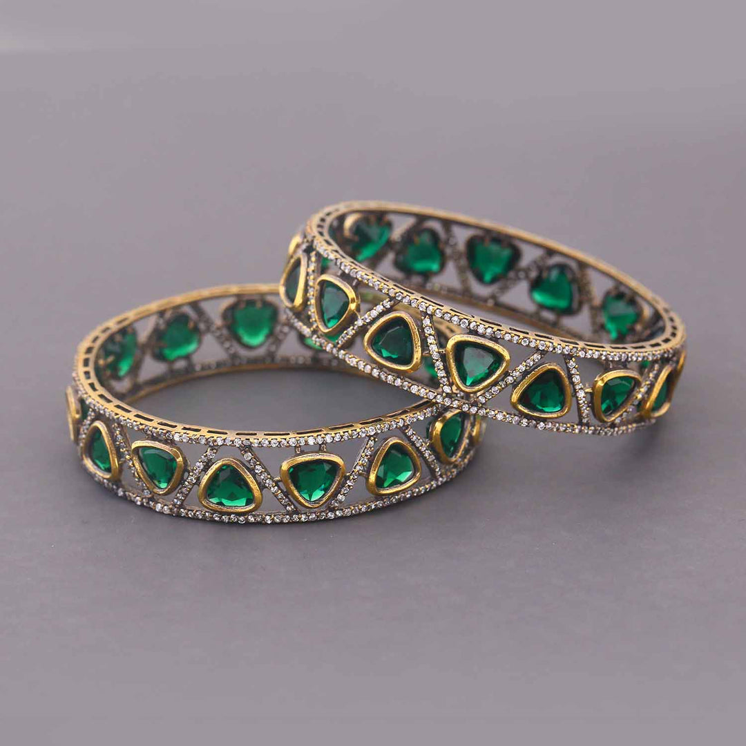 Emerald Mauya Victorian Bangles