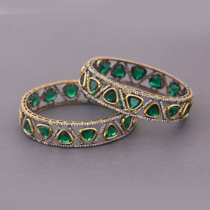 Emerald Mauya Victorian Bangles