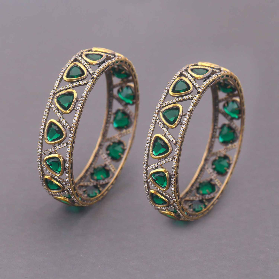 Emerald Mauya Victorian Bangles