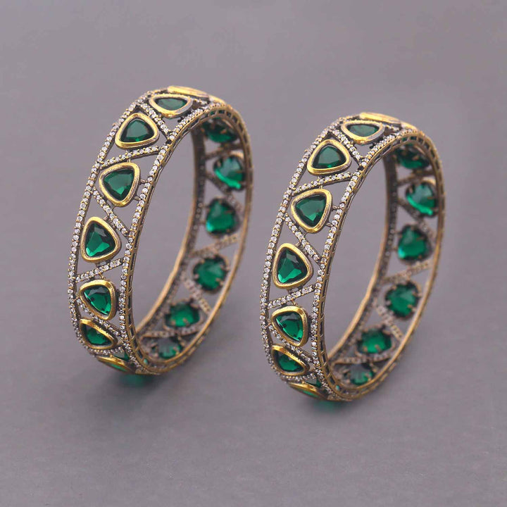 Emerald Mauya Victorian Bangles