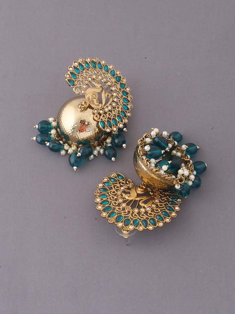 Emerald Mayu Jhumkis