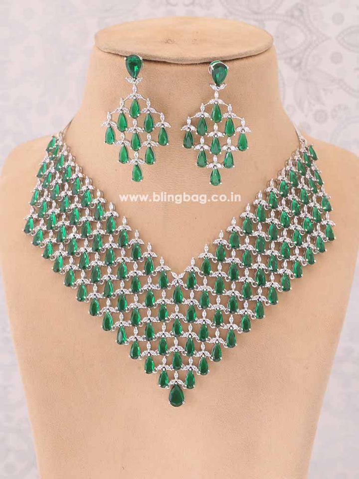Emerald Mazu Zirconia Jewellery Set