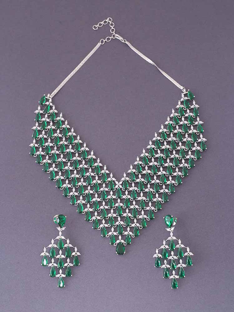 Emerald Mazu Zirconia Jewellery Set