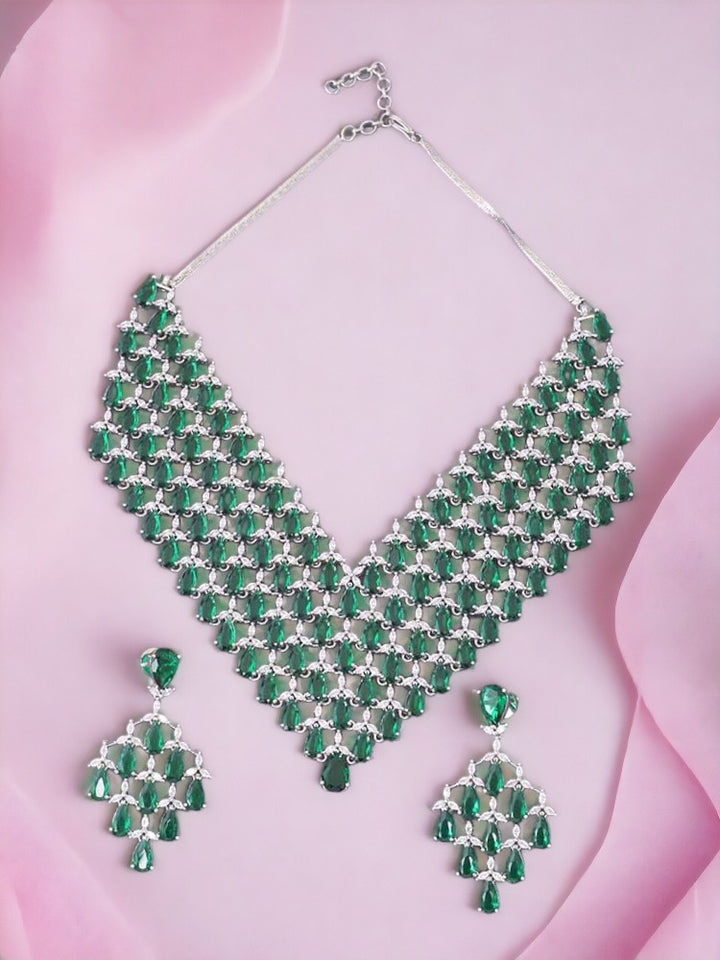 Emerald Mazu Zirconia Jewellery Set