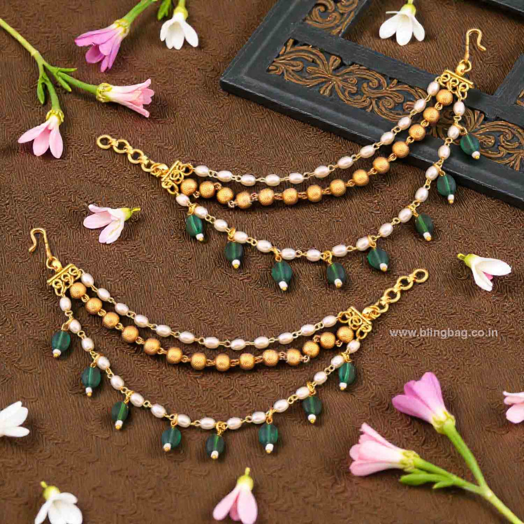 Emerald Meekashi Antique Ear Chain