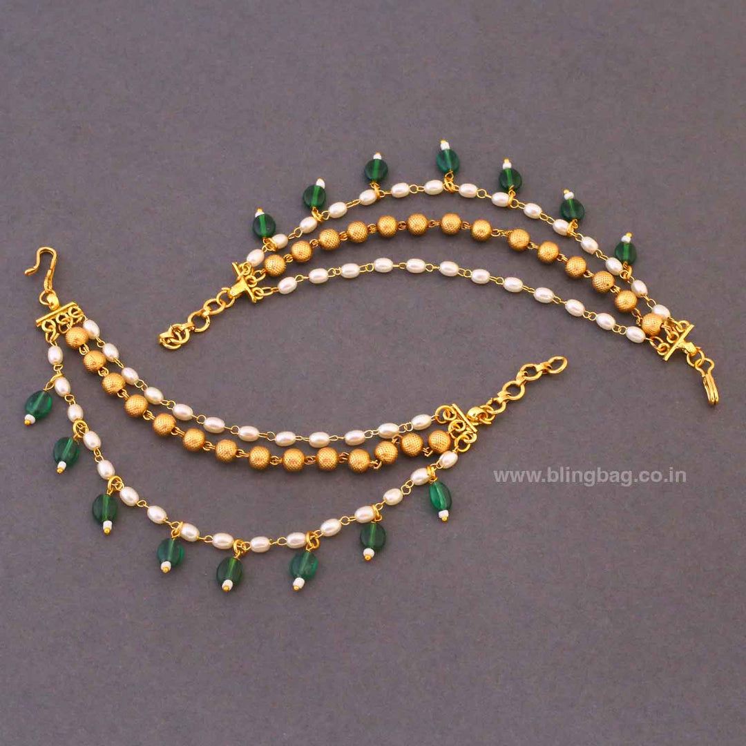 Emerald Meekashi Antique Ear Chain
