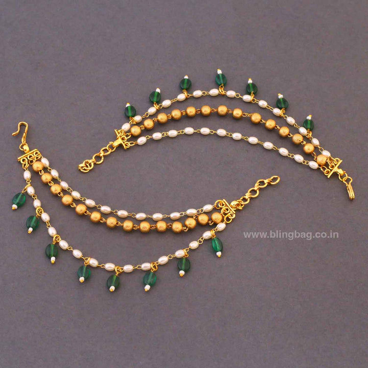 Emerald Meekashi Antique Ear Chain