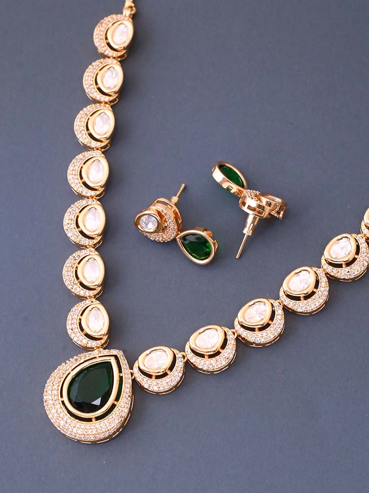 Emerald Megan Zirconia Jewellery Set