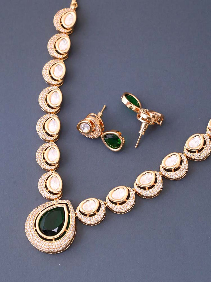Emerald Megan Zirconia Jewellery Set