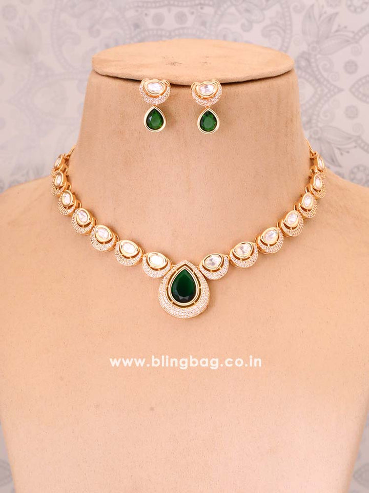 Emerald Megan Zirconia Jewellery Set
