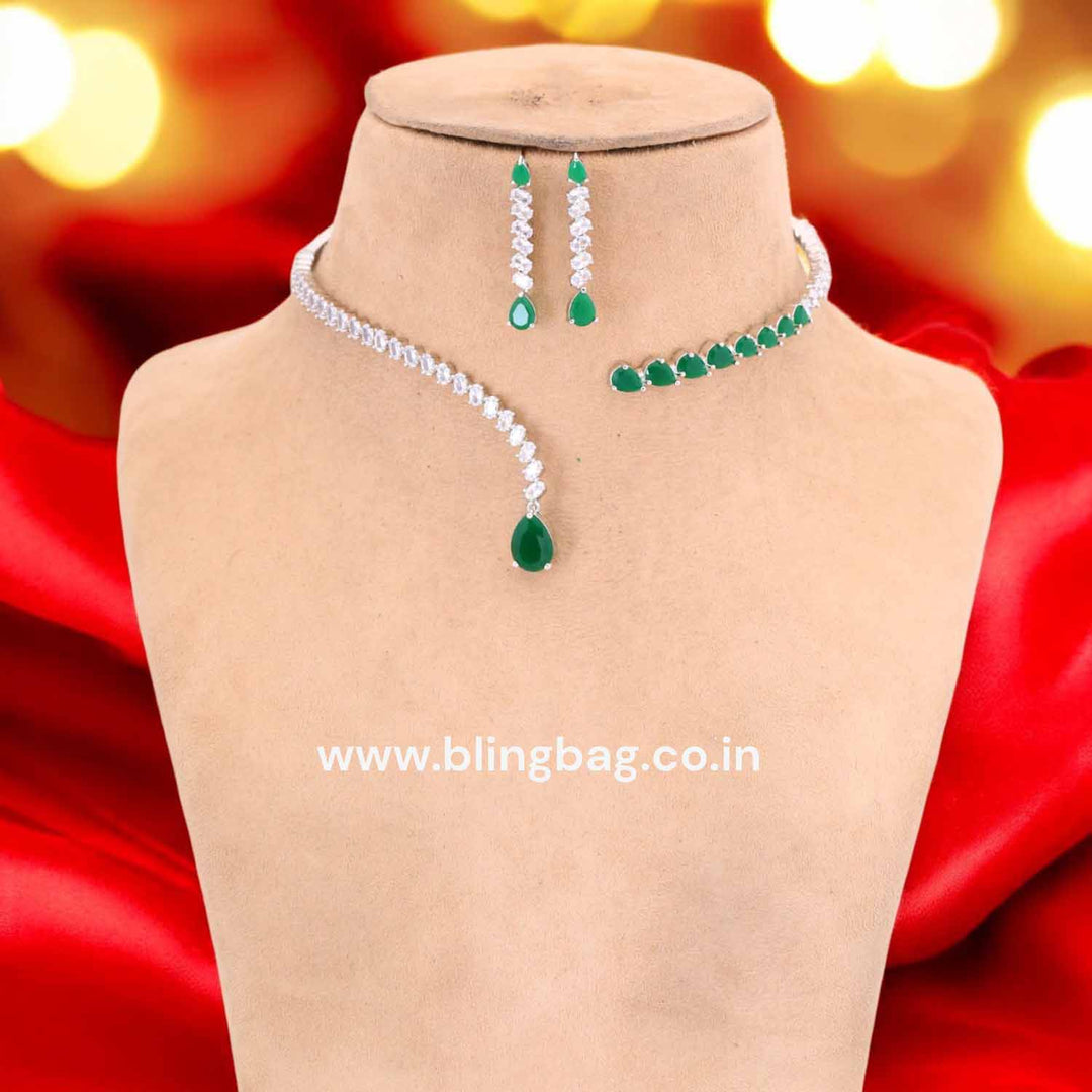 Emerald Mehana Hasli Zirconia Jewellery Set