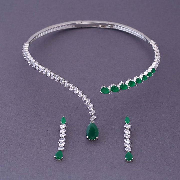 Emerald Mehana Hasli Zirconia Jewellery Set