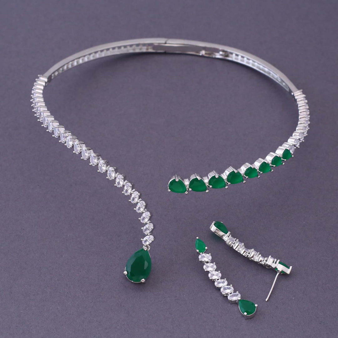 Emerald Mehana Hasli Zirconia Jewellery Set