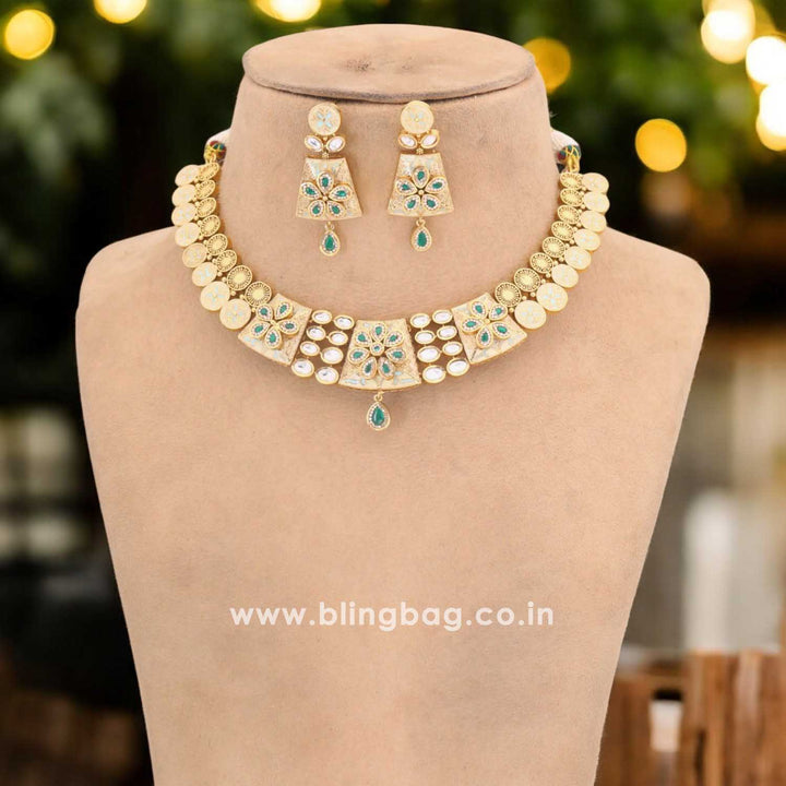 Emerald Mehira Hasli Antique Rajwadi Set